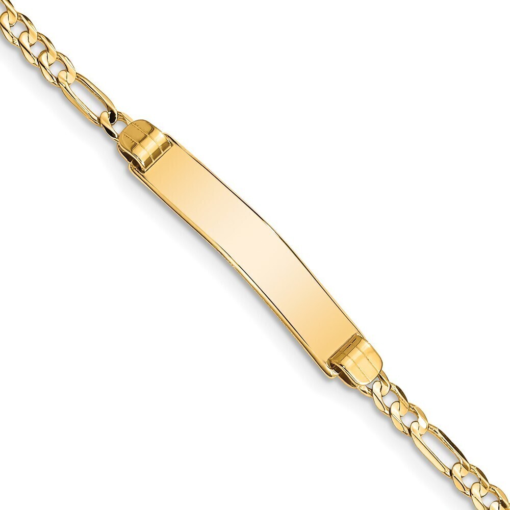 14k Yellow Gold Figaro Id Bracelet